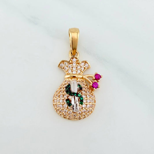 Dije Bolsa De Dinero 2.6 g / 1 in Tres Oros 18K