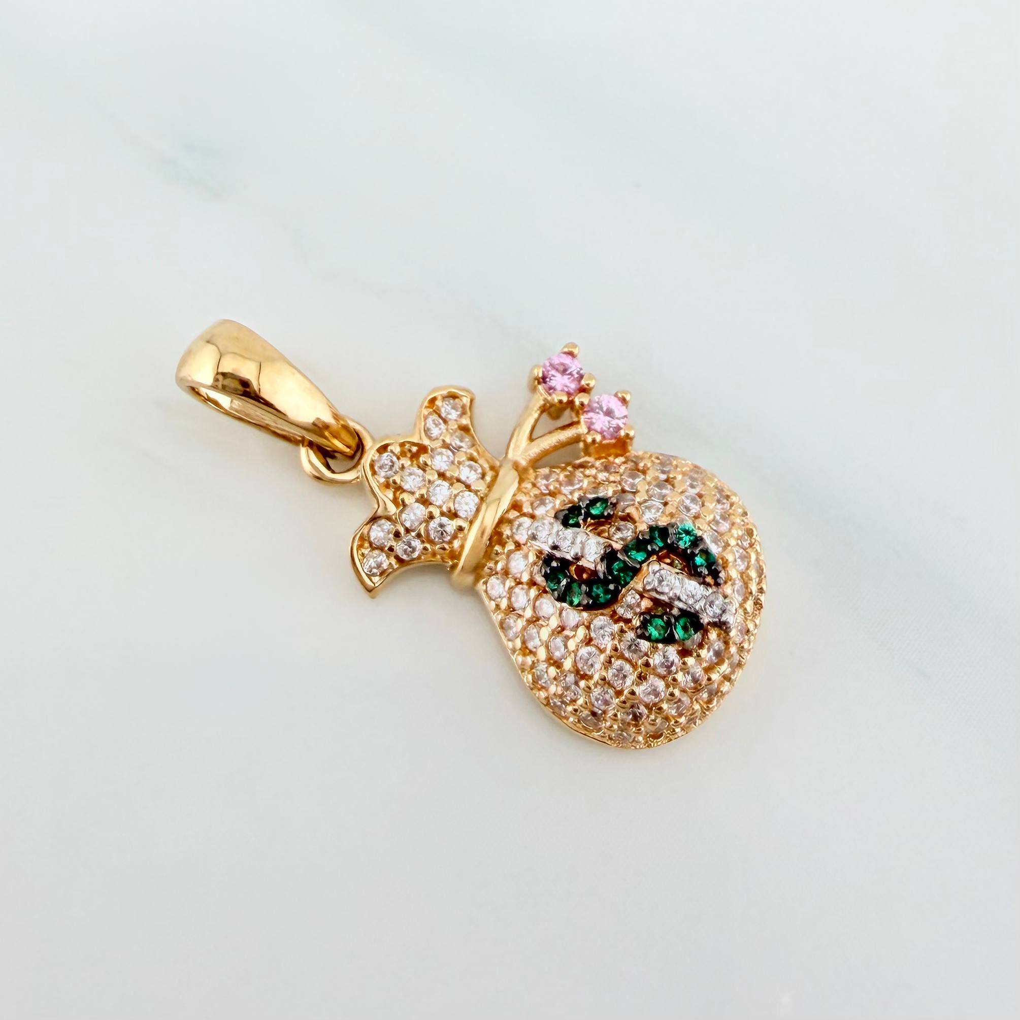 Pendant Money Bag 2.65 g / 1 in Three 18K Golds