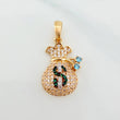 Dije Bolsa De Dinero 2.6 g / 1 in Tres Oros 18K