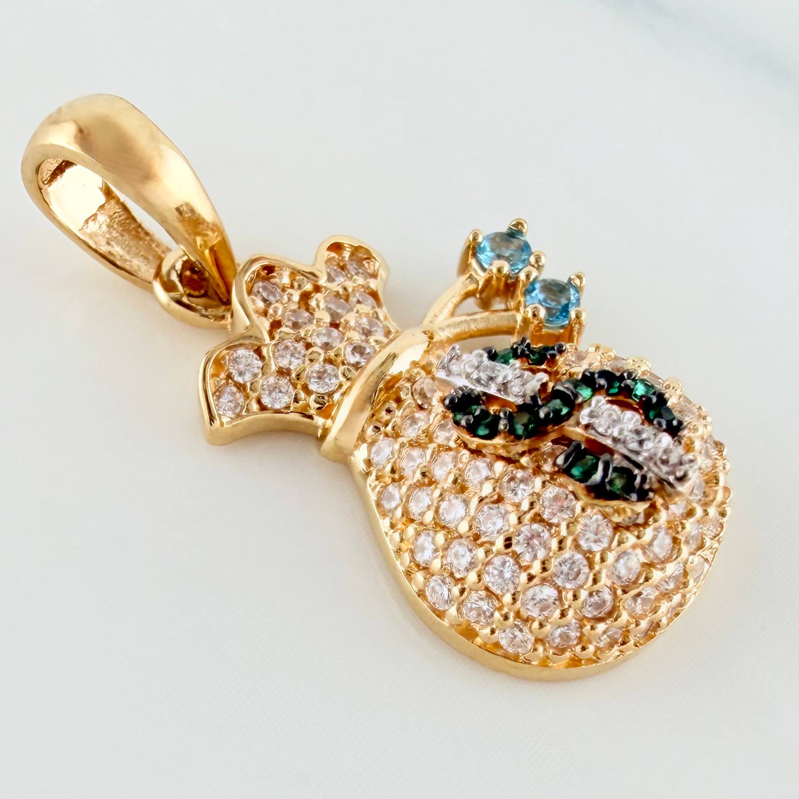 Dije Bolsa De Dinero 2.6 g / 1 in Tres Oros 18K