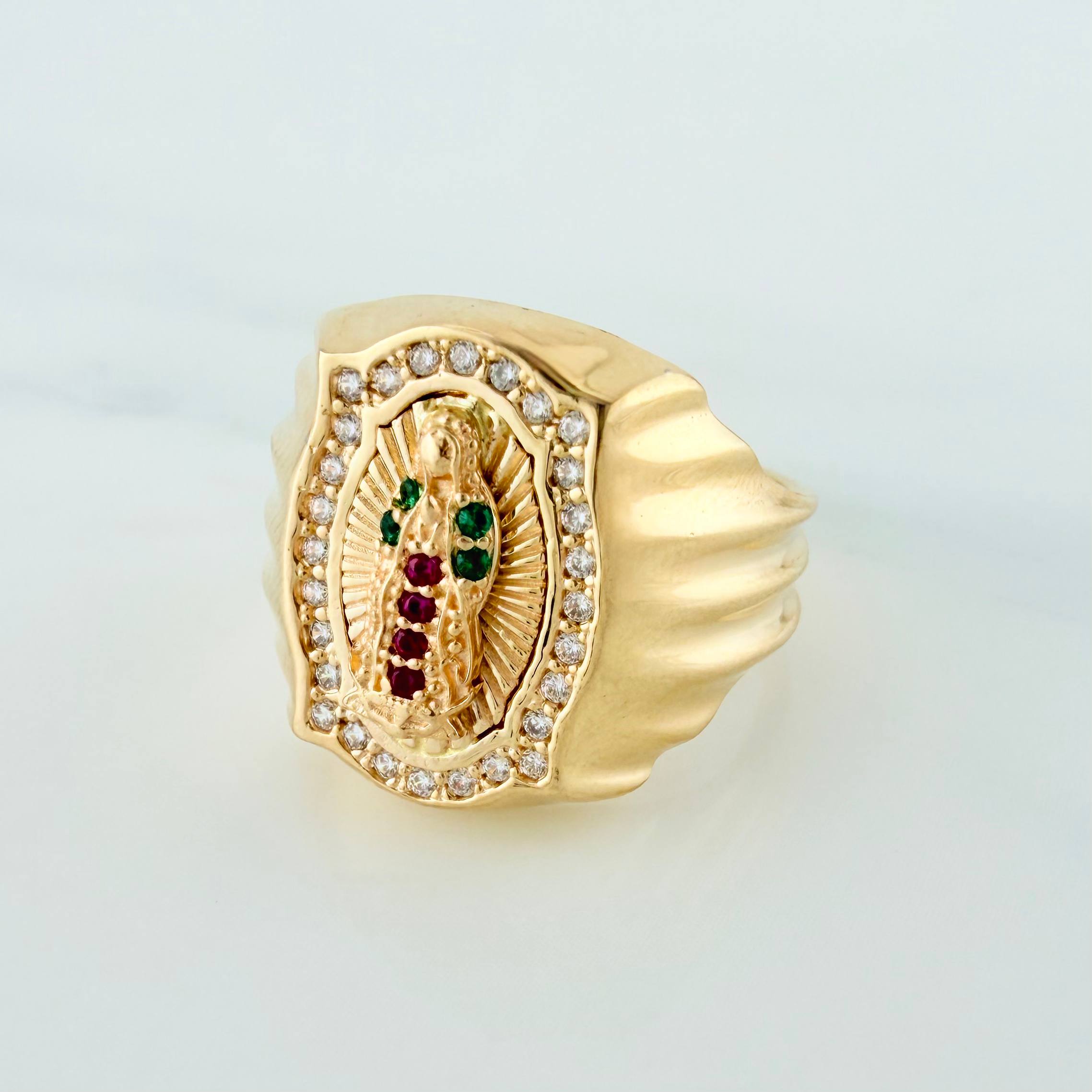 Anillo Virgen Guadalupe 5.75 g / T6 1/2 Oro Amarillo 18K