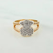 Bear Ring Ts 3.4 g / T6 1/2 Two Golds Yellow White 18K