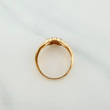 Bear Ring Ts 3.4 g / T6 1/2 Two Golds Yellow White 18K