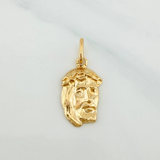 Dije Rostro Cristo 0.85 g / 3/4 in Oro Amarillo 18K
