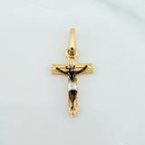 Dije Cruz Cristo Milagroso De Buga 0.9 g / 1 in Tres Oros 18K