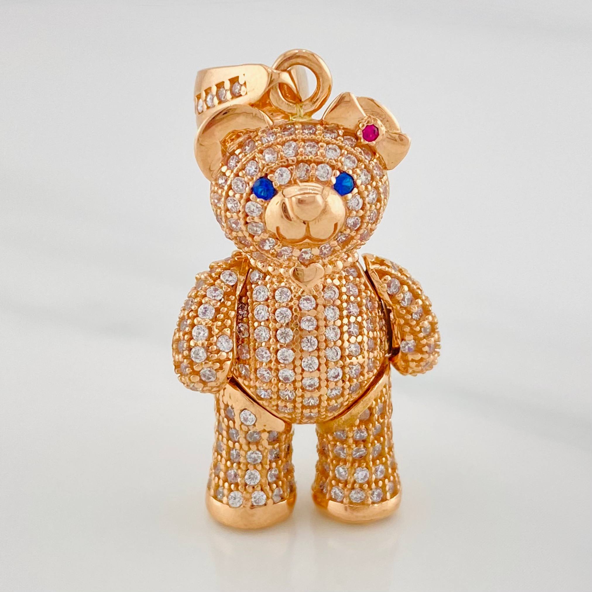 Articulated Bear Pendant 8.4 g / 1 1/2 in 18K Rose Gold