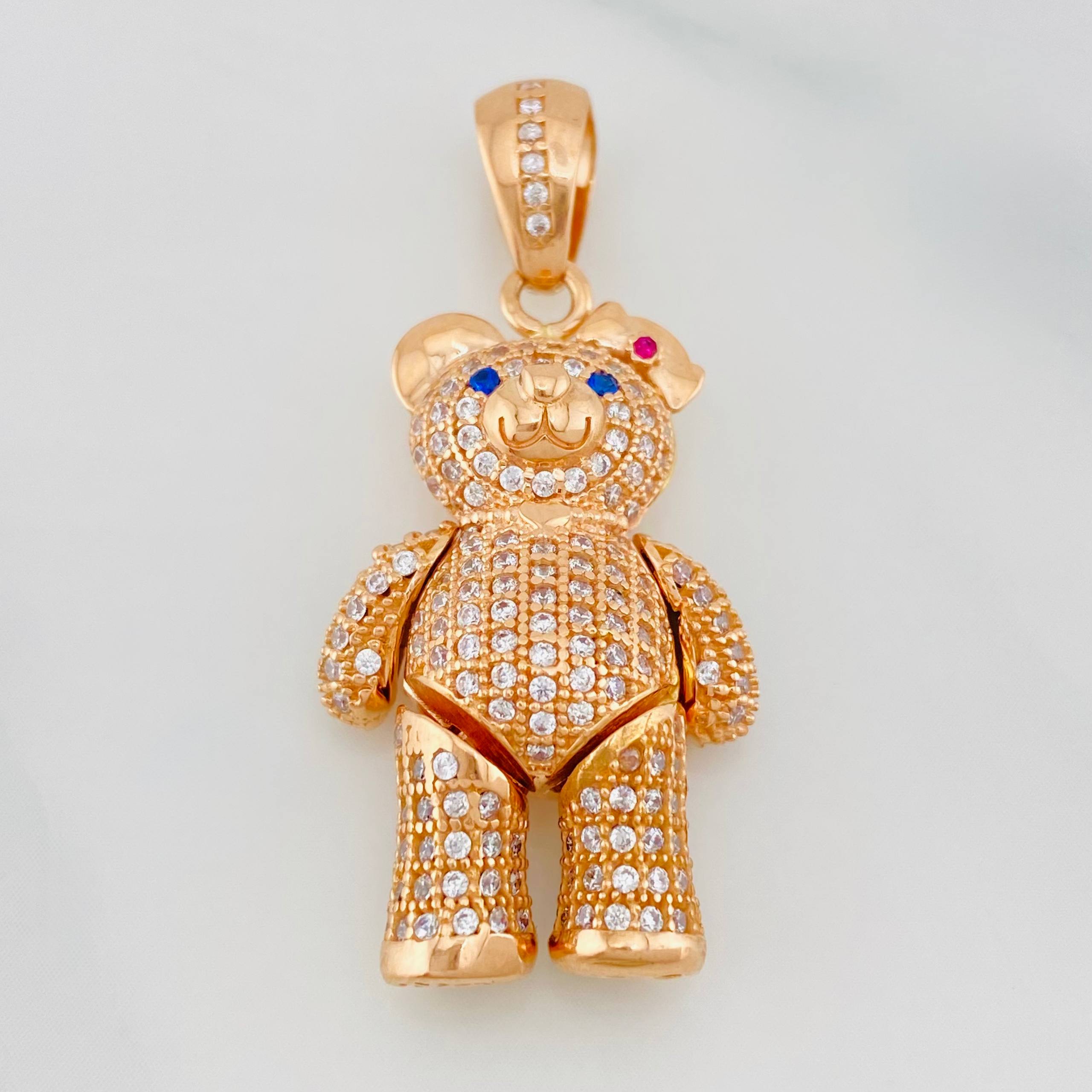 Articulated Bear Pendant 8.4 g / 1 1/2 in 18K Rose Gold