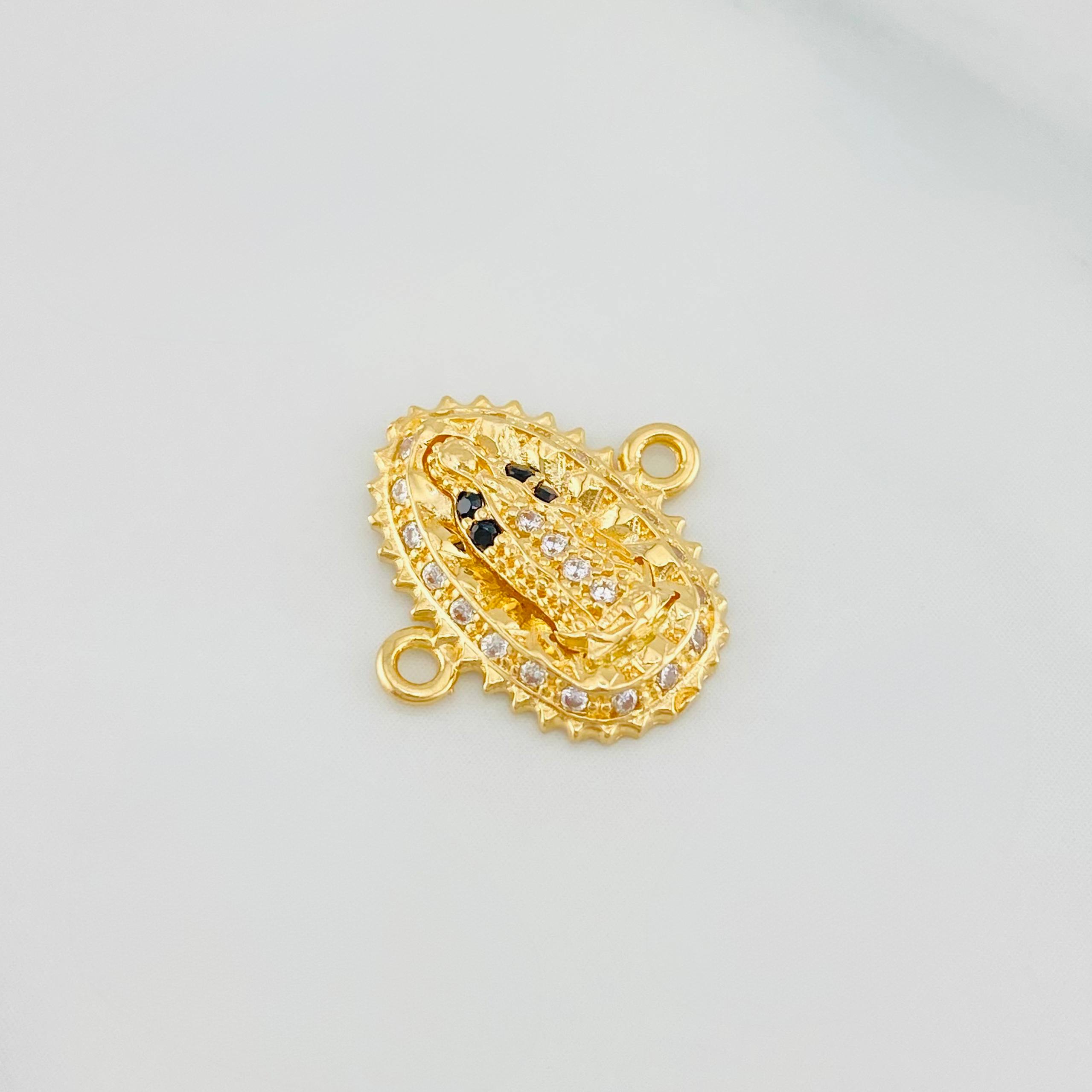 Herraje Virgen Guadalupe 1.35 g / 1/2 in Oro Amarillo 18K