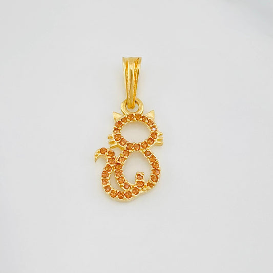 Dije Silueta Gato 0.95 g / 3/4 in Oro Amarillo 18K