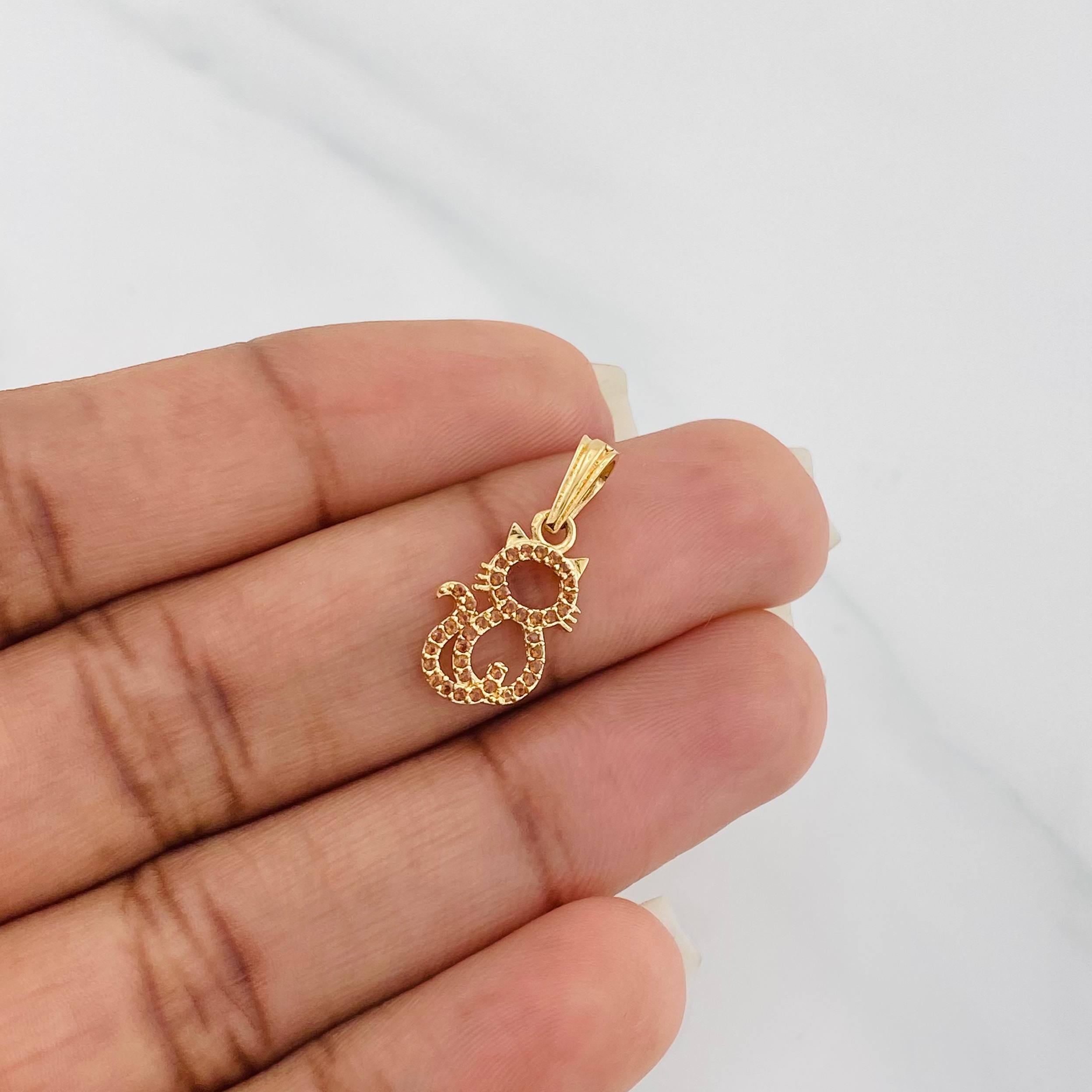 Dije Silueta Gato 0.95 g / 3/4 in Oro Amarillo 18K