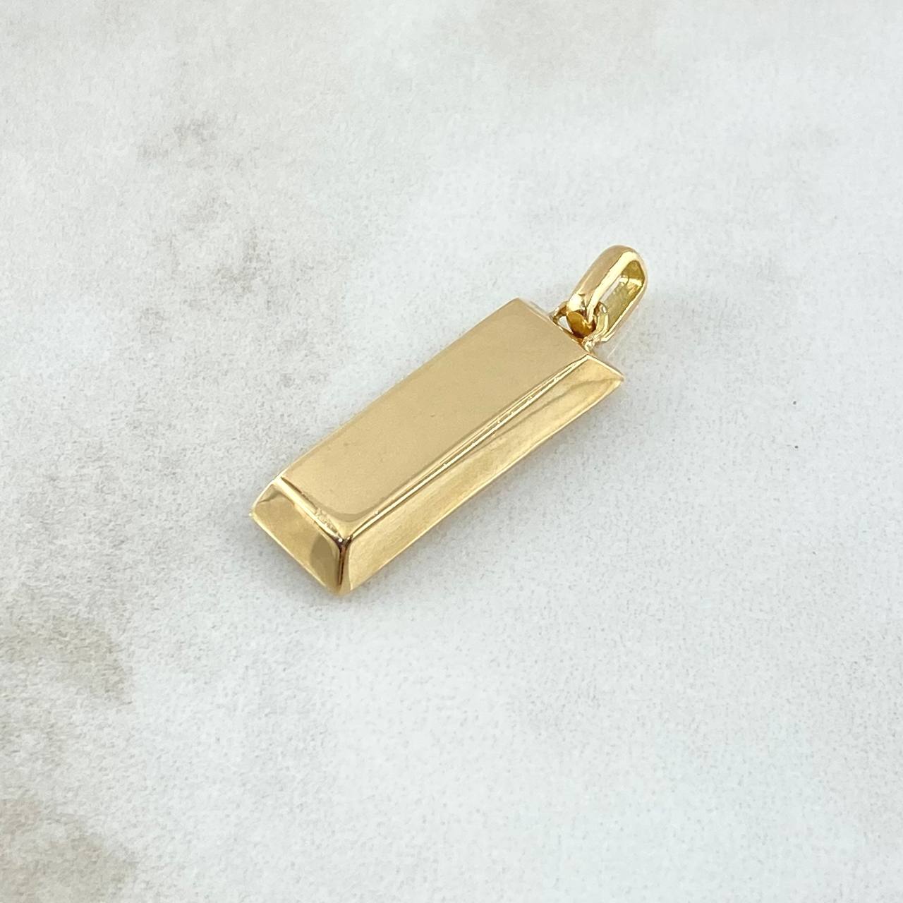 Dije Lingote 3.6gr / 2.6cm / Nac.Esp. Oro 18K $