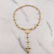 Bracelet Denarius 4.5gr / 21cm / 4mm Beads Polished 18K Yellow Gold &