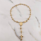Bracelet Denarius 4.5gr / 21cm / 4mm Beads Polished 18K Yellow Gold &