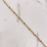Bracelet Denarius 4.5gr / 21cm / 4mm Beads Polished 18K Yellow Gold &