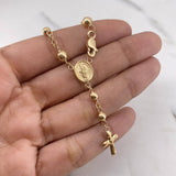 Bracelet Denarius 4.5gr / 21cm / 4mm Beads Polished 18K Yellow Gold &
