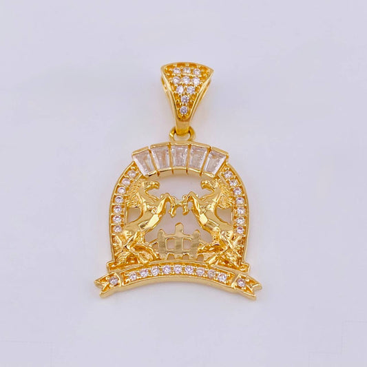 Dije Herradura Caballos 3.25 g / 1 in Oro Amarillo 18K