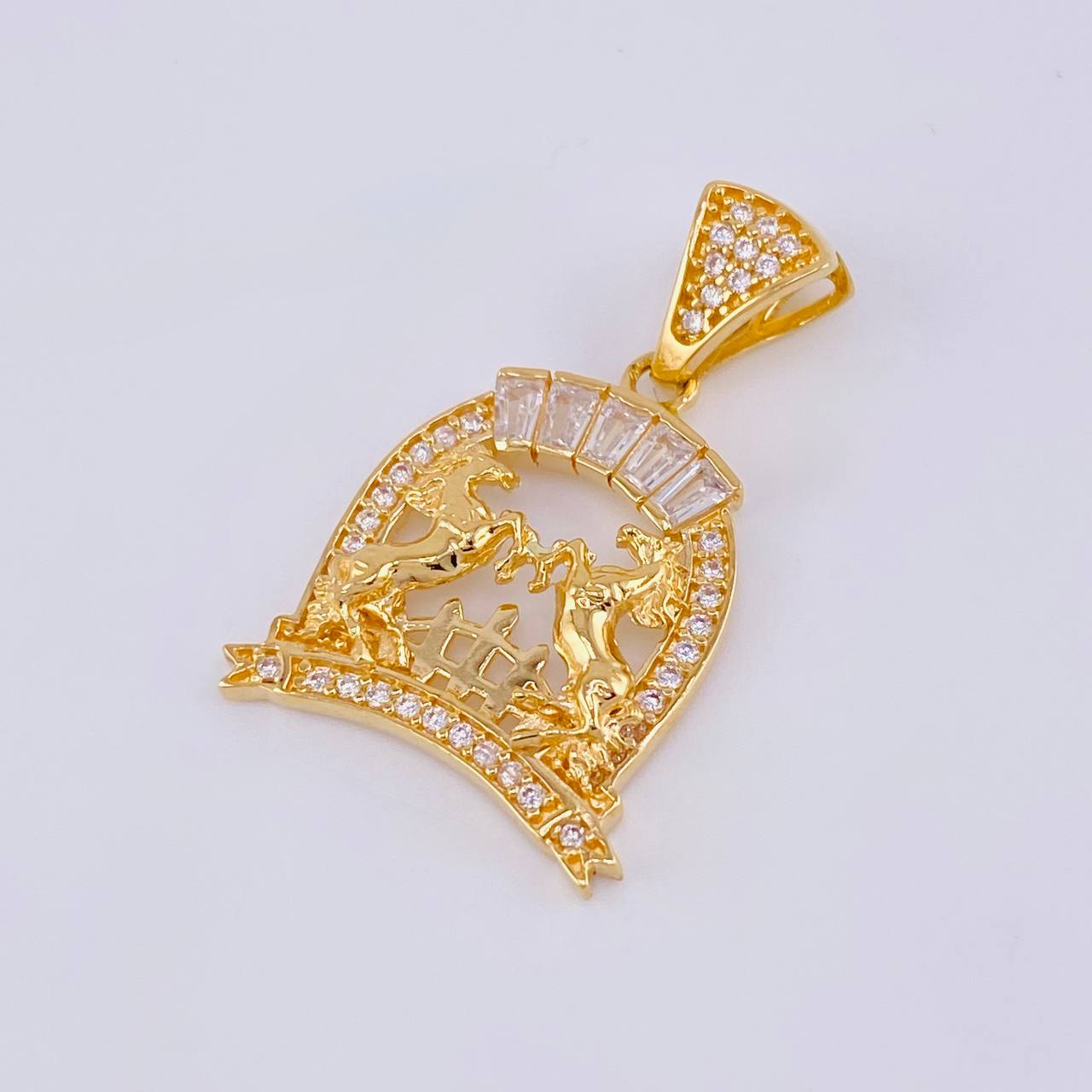 Dije Herradura Caballos 3.25 g / 1 in Oro Amarillo 18K