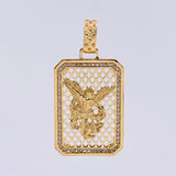 Pendant Plaque Enmayada Saint Michael 20.35 g / 2 1/4 in Yellow Gold 18K