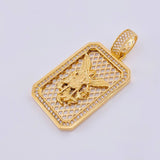 Pendant Plaque Enmayada Saint Michael 20.35 g / 2 1/4 in Yellow Gold 18K