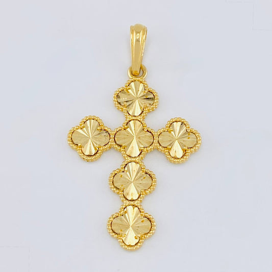 Dije Cruz Trebol 6.45 g / 2 in Oro Amarillo 18K