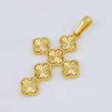 Pendant Cross Clover 6.45 g / 2 in Yellow Gold 18K