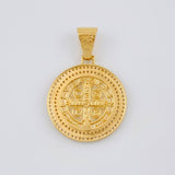 Dije Medalla San Benito 7.05 g / 1 1/2 in Oro Amarillo 18K
