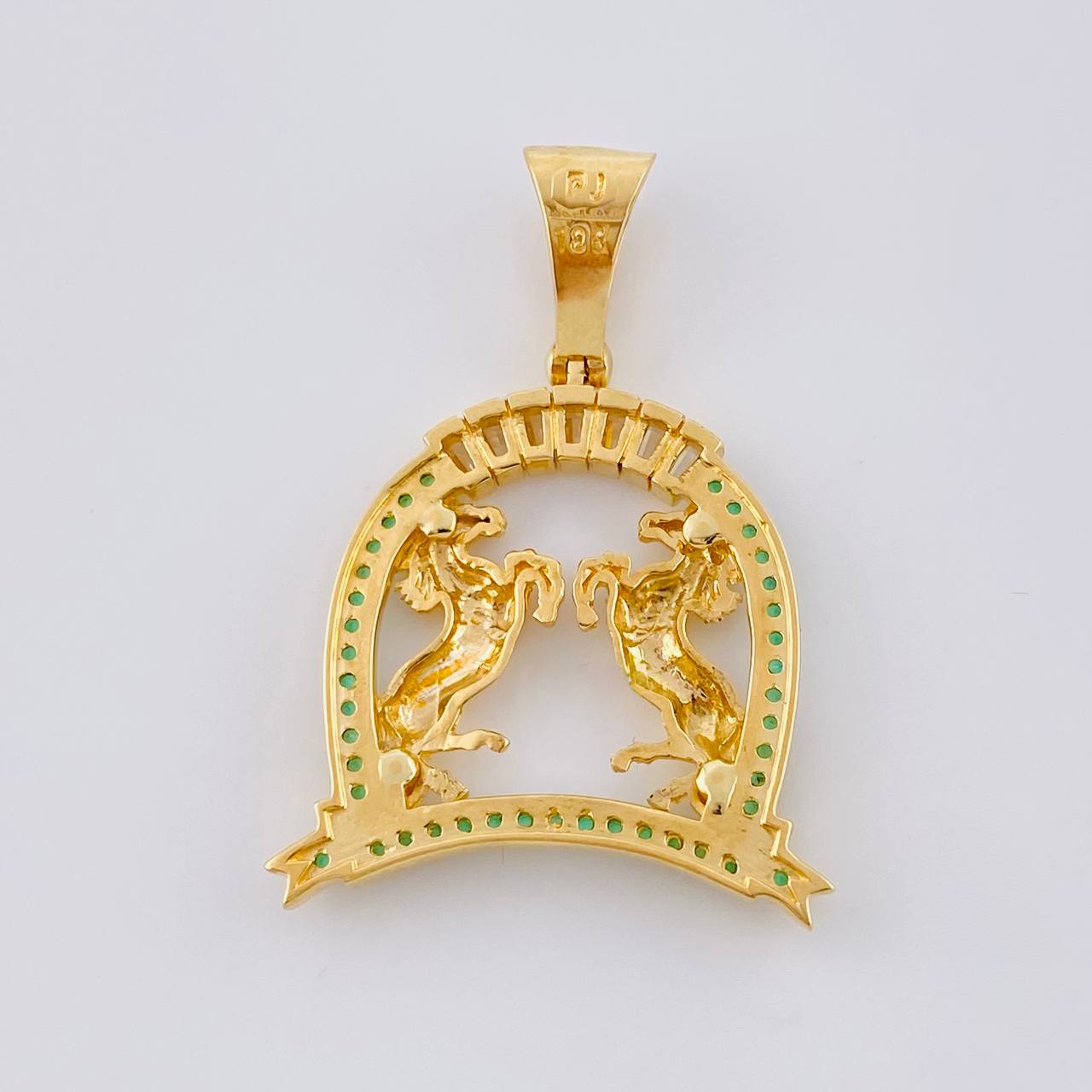 Dije Herradura Caballos 6.95 g / 1 1/2 in Oro Amarillo 18K