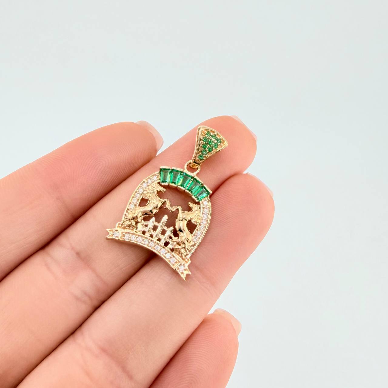 Dije Herradura Caballos 3.1 g / 1 in Oro Amarillo 18K