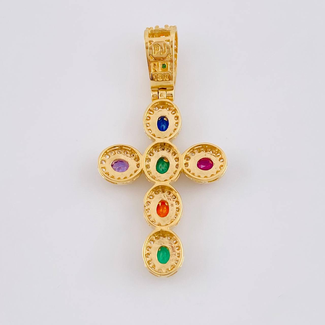 Dije Cruz Tupida 5.9 g / 1 3/4 in Oro Amarillo 18K