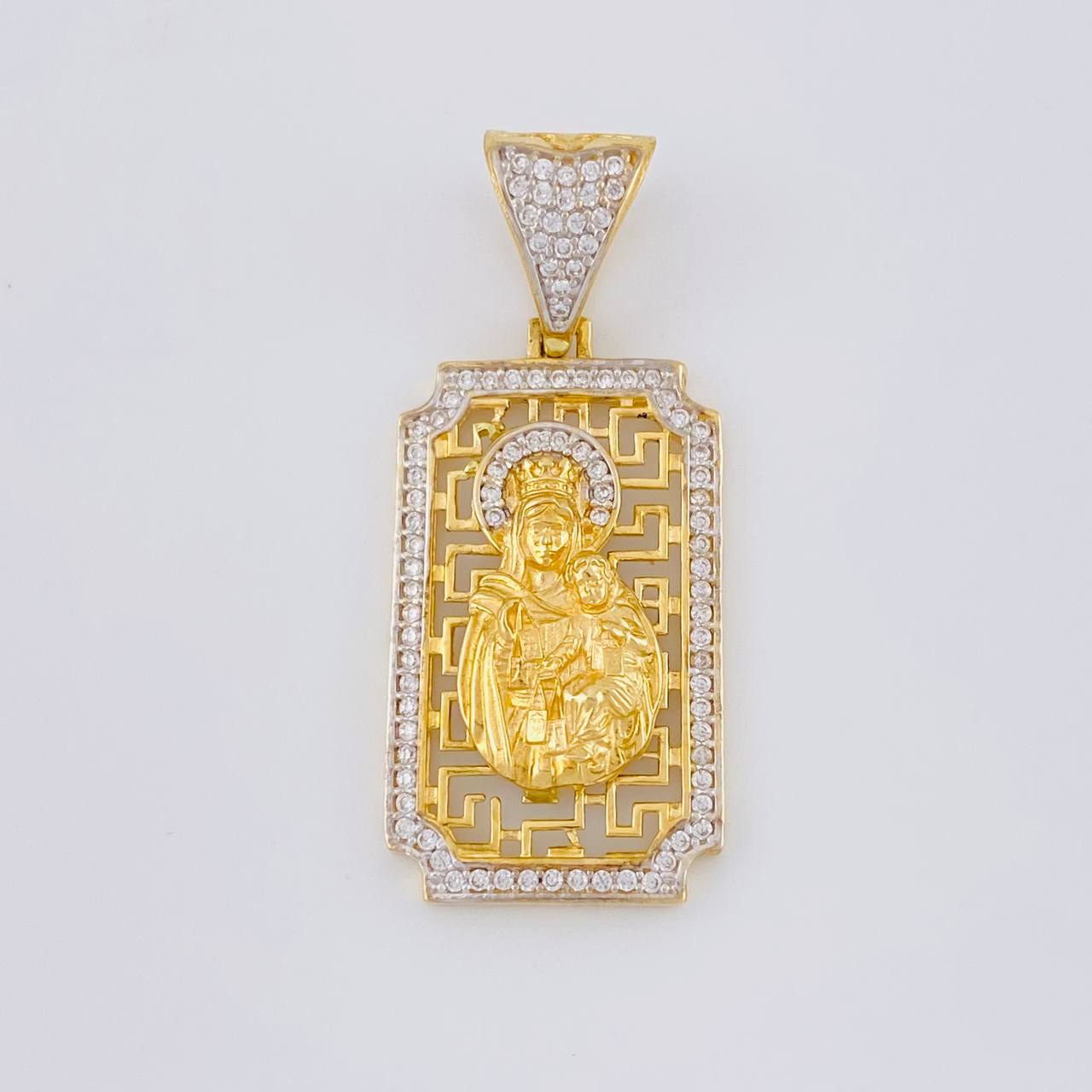 Pendant Plaque Virgin of Carmen 6 g / 1 1/2 in Yellow Gold 18K