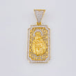 Pendant Plaque Virgin of Carmen 6 g / 1 1/2 in Yellow Gold 18K