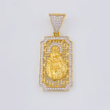 Pendant Plaque Virgin of Carmen 6 g / 1 1/2 in Yellow Gold 18K