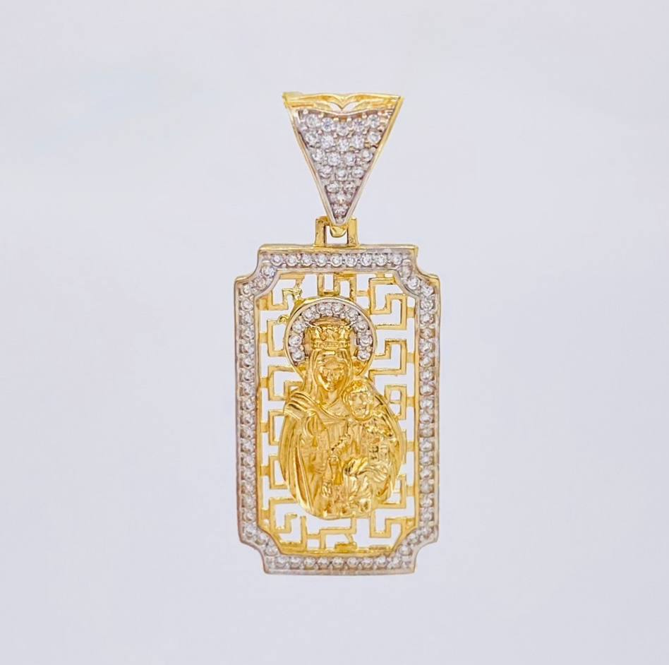 Pendant Plaque Virgin of Carmen 6 g / 1 1/2 in Yellow Gold 18K