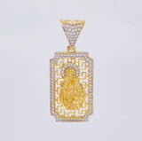 Pendant Plaque Virgin of Carmen 6 g / 1 1/2 in Yellow Gold 18K