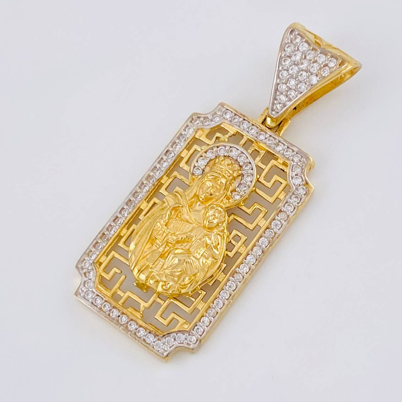 Pendant Plaque Virgin of Carmen 6 g / 1 1/2 in Yellow Gold 18K