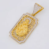 Pendant Plaque Virgin of Carmen 6 g / 1 1/2 in Yellow Gold 18K