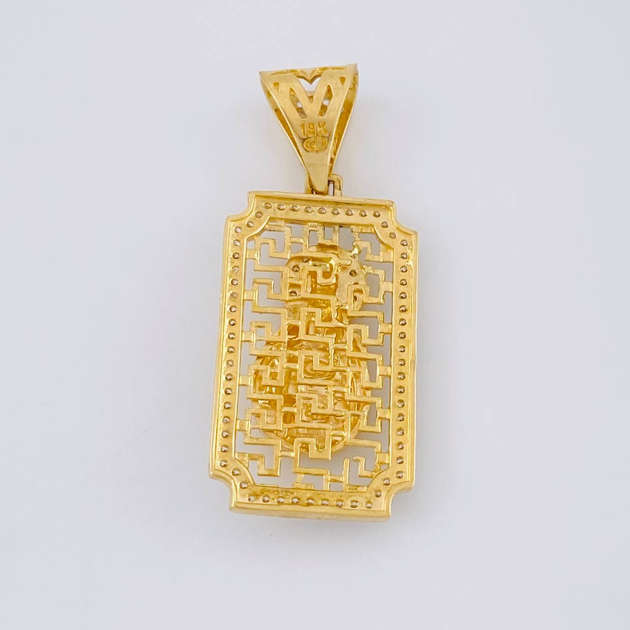 Pendant Plaque Virgin of Carmen 6 g / 1 1/2 in Yellow Gold 18K