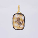 Pendant Plate Horse 5.4 g / 1 1/2 in Yellow Gold 18K