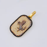 Pendant Plate Horse 5.4 g / 1 1/2 in Yellow Gold 18K