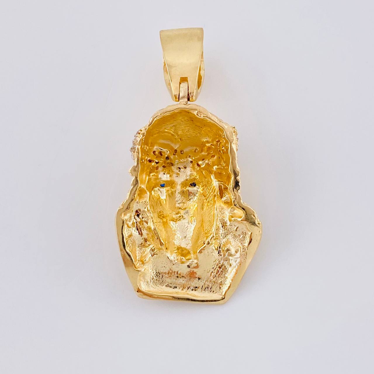 Pendant Face of Christ 9.6 g / 1 1/2 in Two-Tone Yellow White Gold 18K