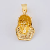 Pendant Face of Christ 9.6 g / 1 1/2 in Two-Tone Yellow White Gold 18K