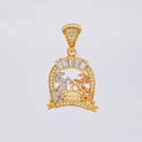 Dije Herradura Caballos 3.3 g / 1 in Tres Oros 18K