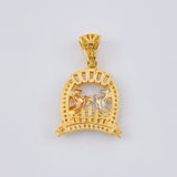 Dije Herradura Caballos 3.3 g / 1 in Tres Oros 18K