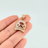 Dije Herradura Caballos 3.3 g / 1 in Tres Oros 18K