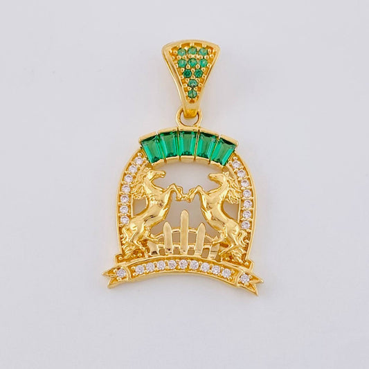 Dije Herradura Caballos 3.1 g / 1 in Oro Amarillo 18K