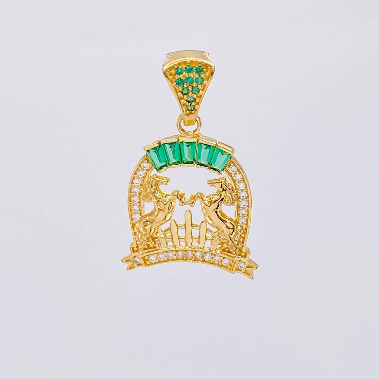 Dije Herradura Caballos 3.1 g / 1 in Oro Amarillo 18K