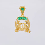Dije Herradura Caballos 3.1 g / 1 in Oro Amarillo 18K