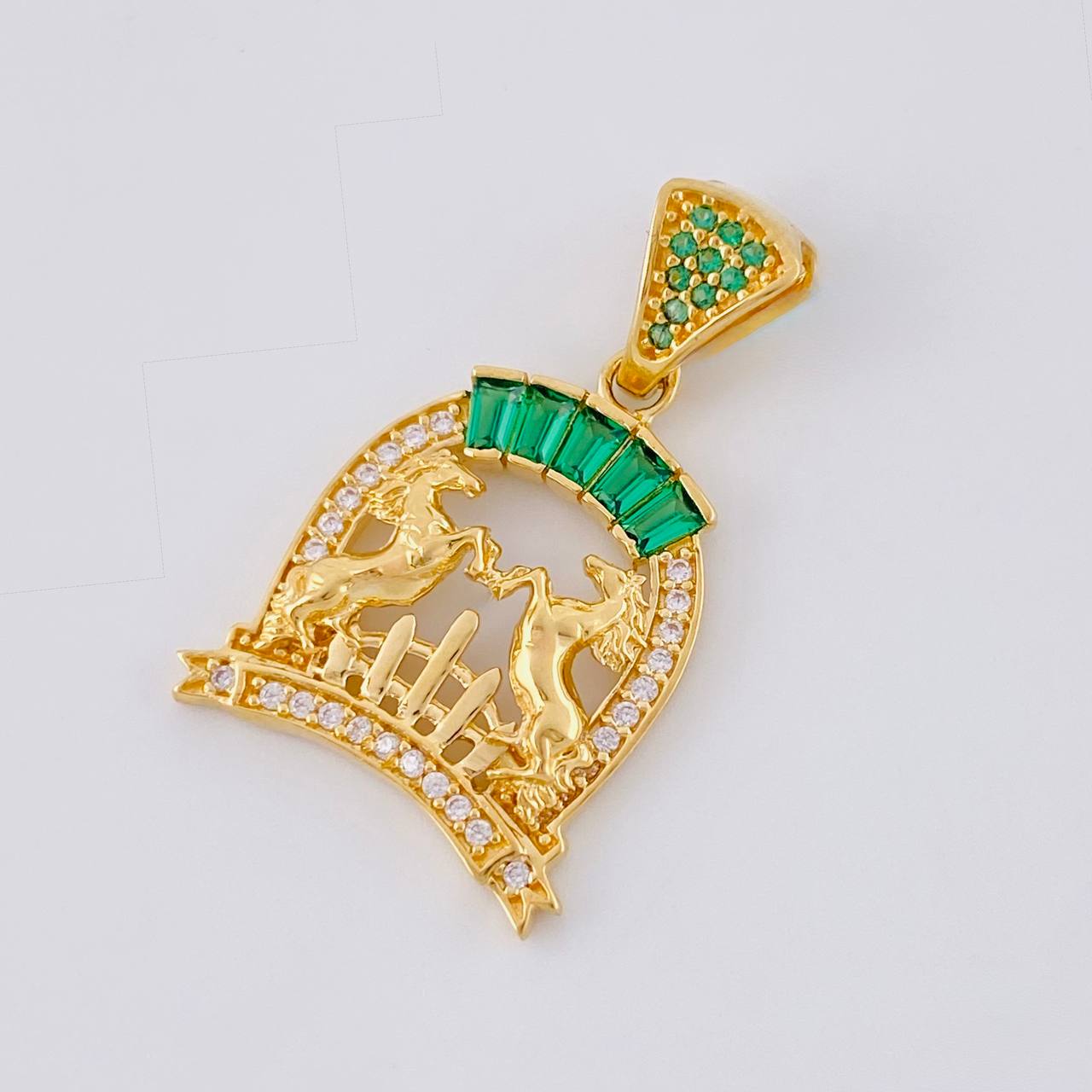 Dije Herradura Caballos 3.1 g / 1 in Oro Amarillo 18K