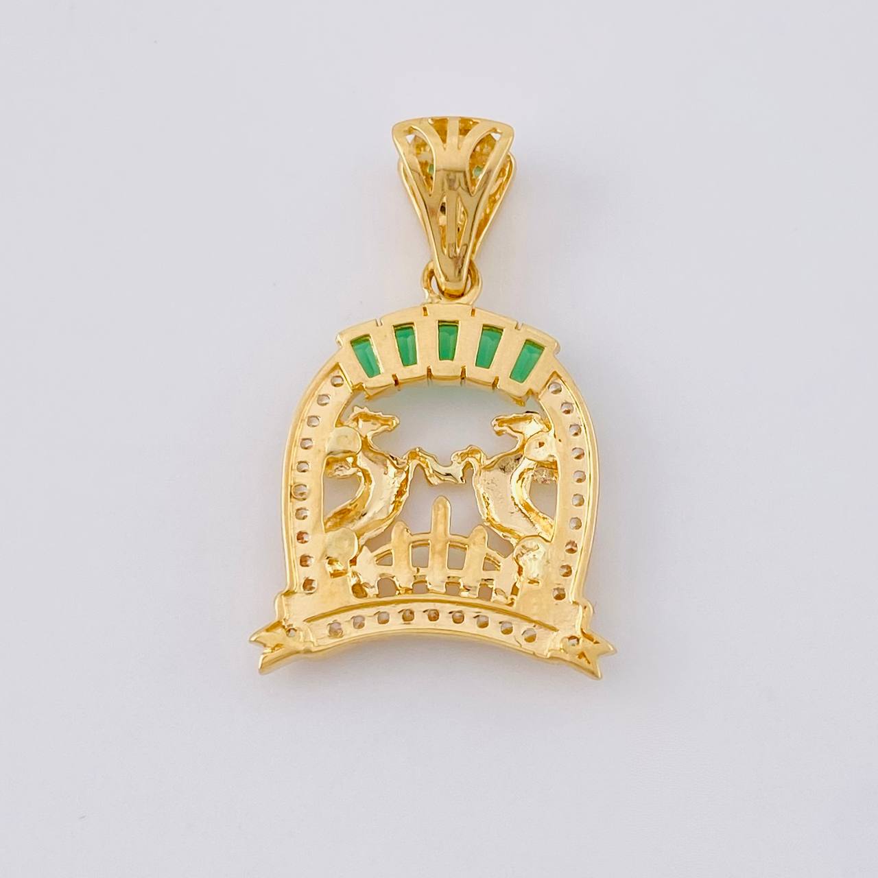 Dije Herradura Caballos 3.1 g / 1 in Oro Amarillo 18K