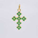 Clover Cross Pendant 3.4 g / 1 1/2 in 18K Yellow Gold